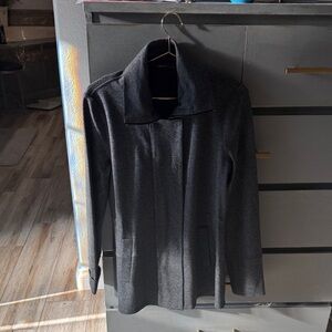 Per Se Charcoal Gray Women's Collared Jacket